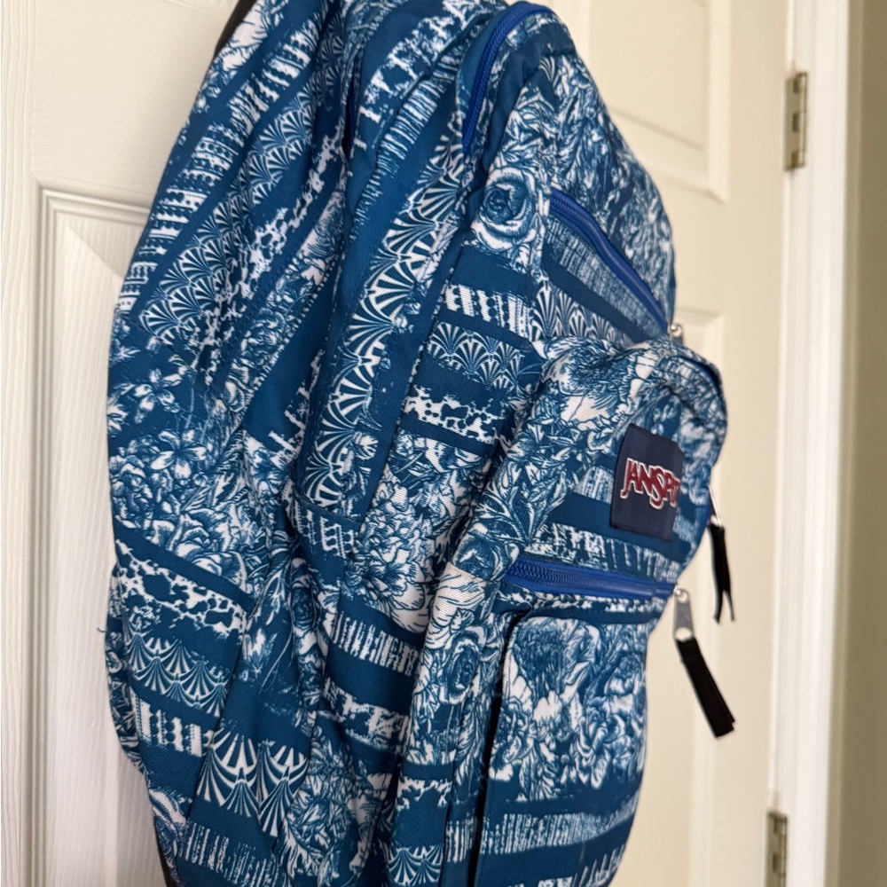 Jansport Floral Blue Backpack - Picture 2 of 4